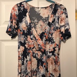 High-low Pink Blush maternity dress